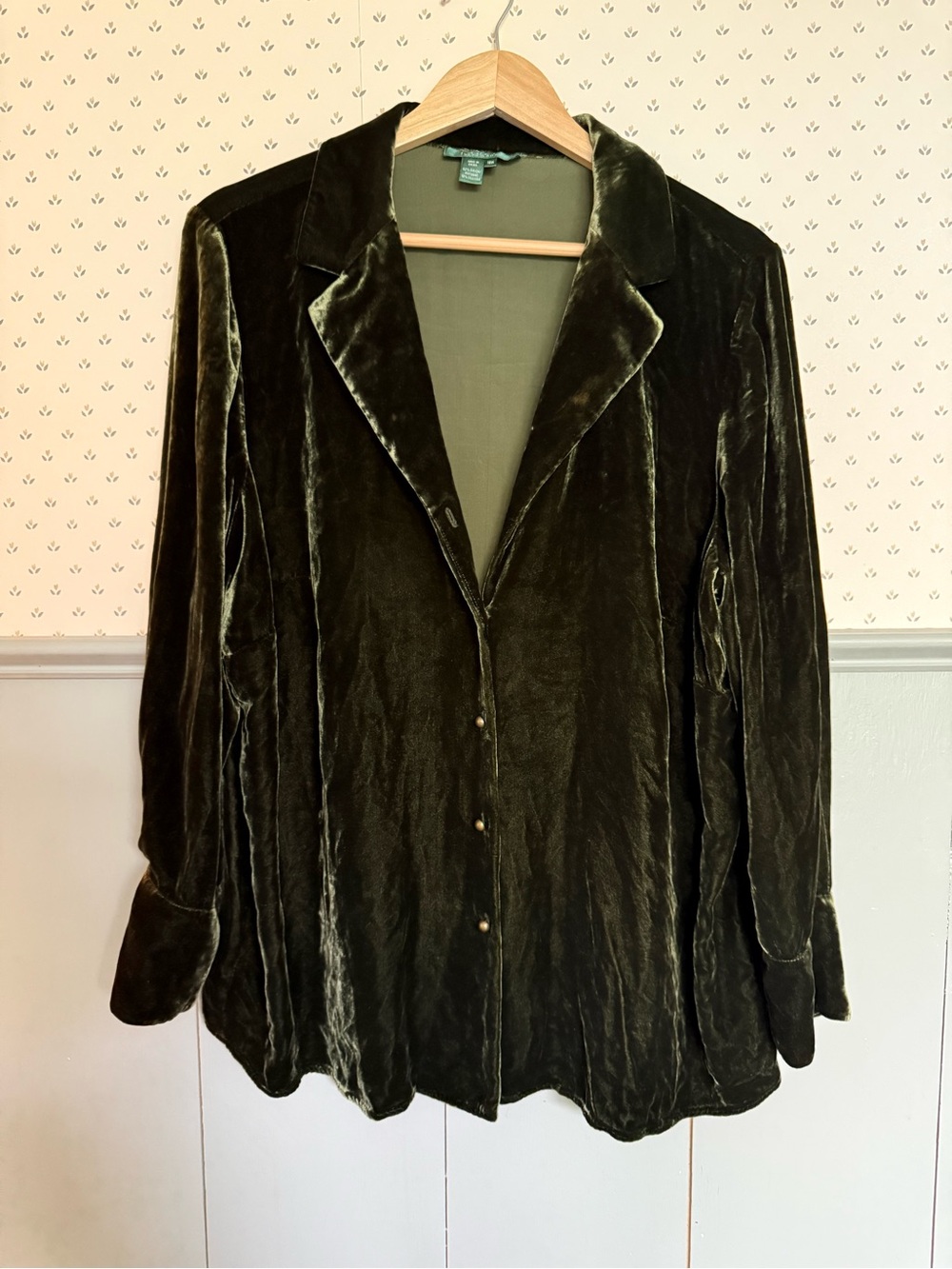 RALPH LAUREN Silk Velvet Shirt